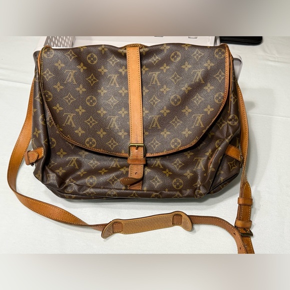 Louis Vuitton Monogram Saumur 35 Vintage Double Satchel Messenger Crossbody Bag - Picture 3 of 15